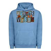 Pigment Pebble Blue winter vibes Urban Hoodie - FaDigitalArtStudio