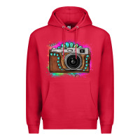 Cardinal tie dye gemstone vintage camera Premium Hoodie - FaDigitalArtStudio