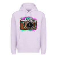Lilac tie dye gemstone vintage camera Premium Hoodie - FaDigitalArtStudio