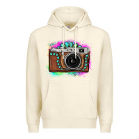 Sandshell tie dye gemstone vintage camera Premium Hoodie - FaDigitalArtStudio