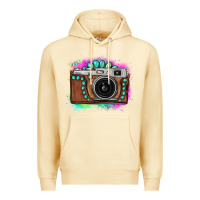 Pina Colada tie dye gemstone vintage camera Premium Hoodie - FaDigitalArtStudio