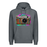 Rock tie dye gemstone vintage camera Premium Hoodie - FaDigitalArtStudio