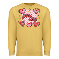 Antique Gold valentines day positive affirmations Premium Sweatshirt - MaliasSmallBusiness