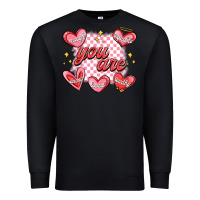 Black valentines day positive affirmations Premium Sweatshirt - MaliasSmallBusiness