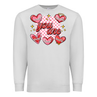 Dove Grey valentines day positive affirmations Premium Sweatshirt - MaliasSmallBusiness