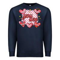 Navy valentines day positive affirmations Premium Sweatshirt - MaliasSmallBusiness
