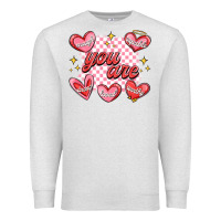 Oatmeal Heather valentines day positive affirmations Premium Sweatshirt - MaliasSmallBusiness