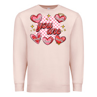 Pale Pink valentines day positive affirmations Premium Sweatshirt - MaliasSmallBusiness