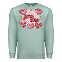 Seafoam valentines day positive affirmations Premium Sweatshirt - MaliasSmallBusiness