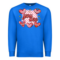 True Royal valentines day positive affirmations Premium Sweatshirt - MaliasSmallBusiness