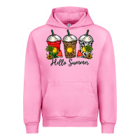 Fuchsia Pink hello summer Urban Hoodie - CowhideDigitalArt