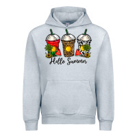 Heather Grey hello summer Urban Hoodie - CowhideDigitalArt
