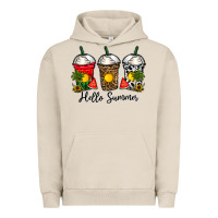Pigment French Oak hello summer Urban Hoodie - CowhideDigitalArt
