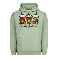 Pigment Oil Green hello summer Urban Hoodie - CowhideDigitalArt
