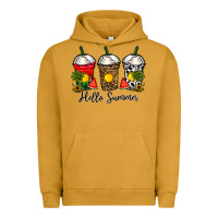 Pigment Peanut Butter hello summer Urban Hoodie - CowhideDigitalArt