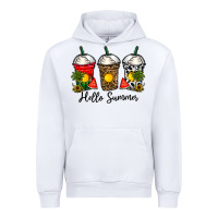White hello summer Urban Hoodie - CowhideDigitalArt