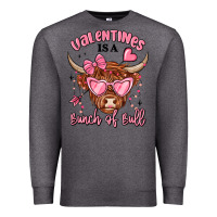 Charcoal Heather valentines is a bunch of bull Premium Sweatshirt - MaliasSmallBusiness