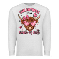 Oatmeal Heather valentines is a bunch of bull Premium Sweatshirt - MaliasSmallBusiness