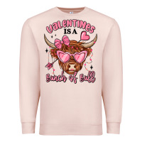 Pale Pink valentines is a bunch of bull Premium Sweatshirt - MaliasSmallBusiness