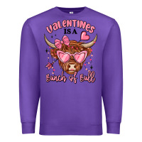 Purple valentines is a bunch of bull Premium Sweatshirt - MaliasSmallBusiness