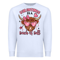 White valentines is a bunch of bull Premium Sweatshirt - MaliasSmallBusiness