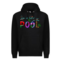 Black life is better İn the pool Premium Hoodie - CowhideDigitalArt