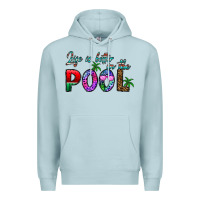 Blue Mist life is better İn the pool Premium Hoodie - CowhideDigitalArt