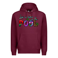 Burgundy life is better İn the pool Premium Hoodie - CowhideDigitalArt