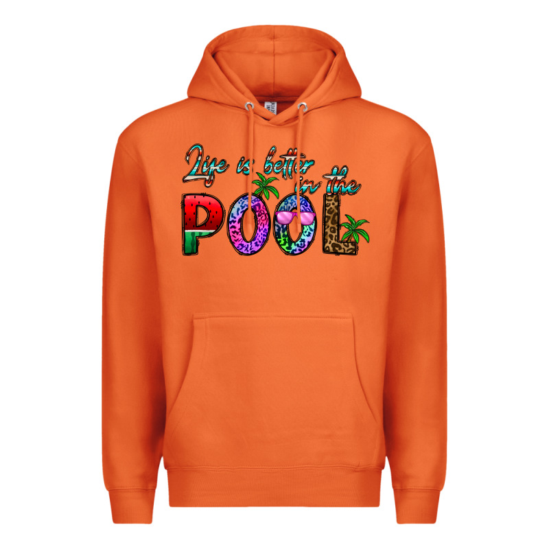 Life Is Better İn The Pool Premium Hoodie by CowhideDigitalArt | Teevron