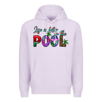 Lilac life is better İn the pool Premium Hoodie - CowhideDigitalArt