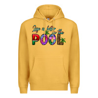 Mustard life is better İn the pool Premium Hoodie - CowhideDigitalArt