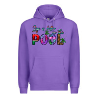 Purple life is better İn the pool Premium Hoodie - CowhideDigitalArt