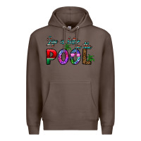 Coffee life is better İn the pool Premium Hoodie - CowhideDigitalArt