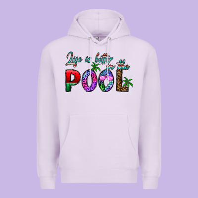 Life Is Better İn The Pool Premium Hoodie Designed By Cowhidedigitalart