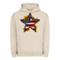 Pigment French Oak western 4th of july star Urban Hoodie - HRA Design Shop