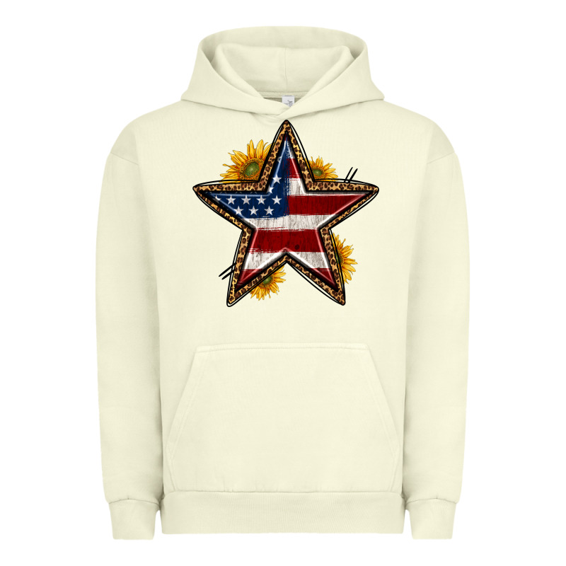 Western 4th Of July Star Urban Hoodie by HRA Design Shop | Teevron