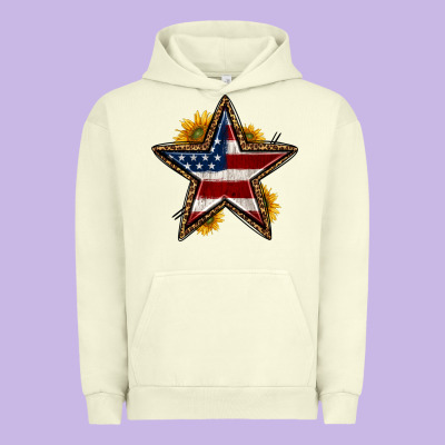 Western 4th Of July Star Urban Hoodie Designed By Hra Design Shop