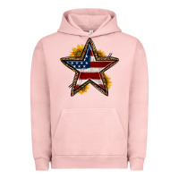 Pigment Salmon western 4th of july star Urban Hoodie - HRA Design Shop