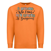 Carrot a woman who knows her worth is dangerous Premium Sweatshirt - MaliasSmallBusiness