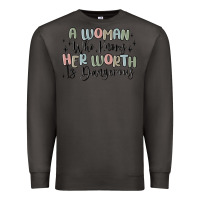 Smoke a woman who knows her worth is dangerous Premium Sweatshirt - MaliasSmallBusiness
