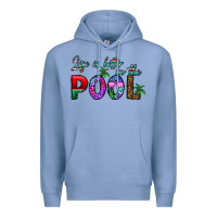 Colony Blue life is better İn the pool Premium Hoodie - CowhideDigitalArt