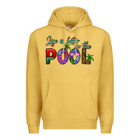 Antique Gold life is better İn the pool Premium Hoodie - CowhideDigitalArt