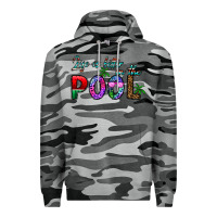 Slate Camo life is better İn the pool Premium Hoodie - CowhideDigitalArt