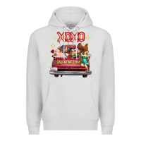 Dove Grey valentine's day truck farm animals cupid xoxo Premium Hoodie - FaDigitalArtStudio