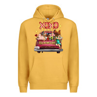 Mustard valentine's day truck farm animals cupid xoxo Premium Hoodie - FaDigitalArtStudio