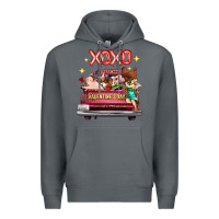 Rock valentine's day truck farm animals cupid xoxo Premium Hoodie - FaDigitalArtStudio
