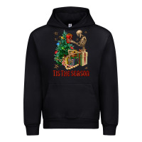 Black Skeleton tis the season Urban Hoodie - FaDigitalArtStudio