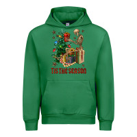 Emerald Skeleton tis the season Urban Hoodie - FaDigitalArtStudio