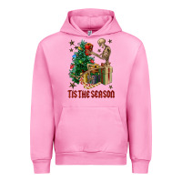 Fuchsia Pink Skeleton tis the season Urban Hoodie - FaDigitalArtStudio