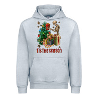 Heather Grey Skeleton tis the season Urban Hoodie - FaDigitalArtStudio